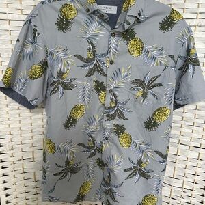 Men’s Weiv Los Angeles Stylish Pineapple Print Casual‎ Shirt sz S